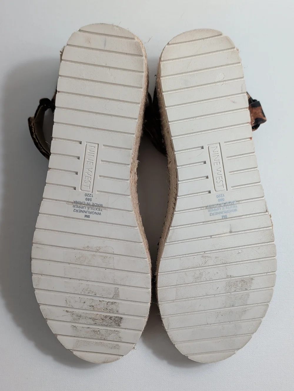 Nine West Animal Print Espadrille Sandals Size 9